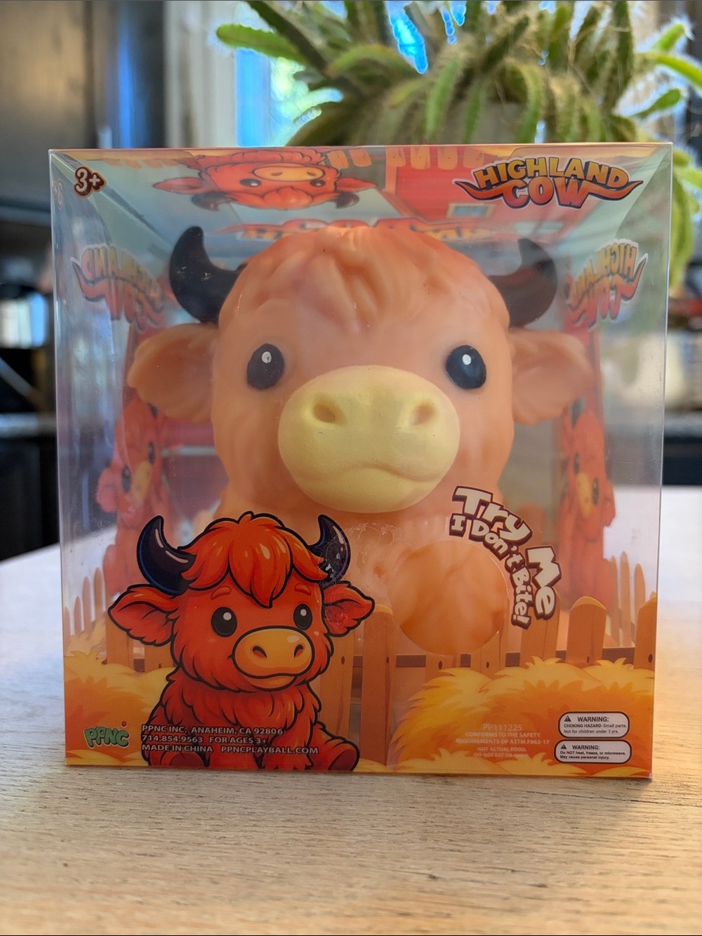 PPNC | Highland Cow Jumbo Squishy Toy - Orange Plush Viral Collectible